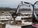 Hands-Free Skid-Steer-Mounted Log Splitter